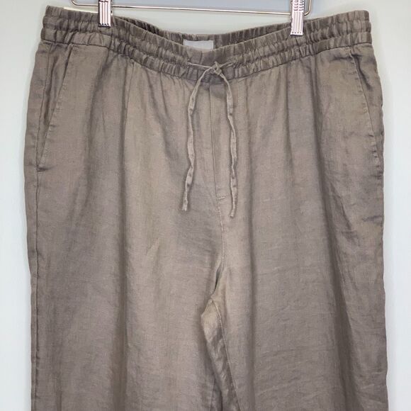 H&M Womens Regular Fit‎ Coupe Standard Linen Pants Brown Cottagecore Minimalism - Picture 3 of 16